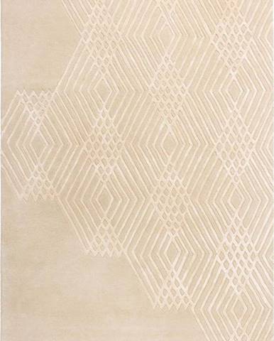 Béžový vlněný koberec Flair Rugs Diamonds, 120 x 170 cm