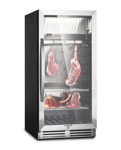 Klarstein SteakhoPro 233, chladnička na zrání masa, 1 zóna, 233 litrů, 1–25 °C, dotykový displej, panoramatické okno