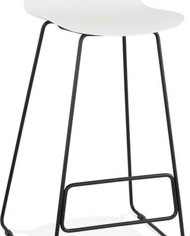 Bílá barová židle s černými nohami Kokoon Slade, výška sedu 76 cm