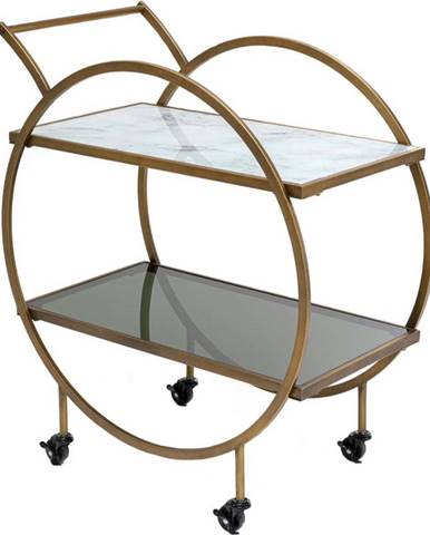 Kovový odkládací stolek na kolečkách Kare Design Loft, výška 85 cm