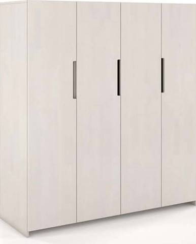 Bílá šatní skříň z borovicového dřeva 170x180 cm Bergman - Skandica