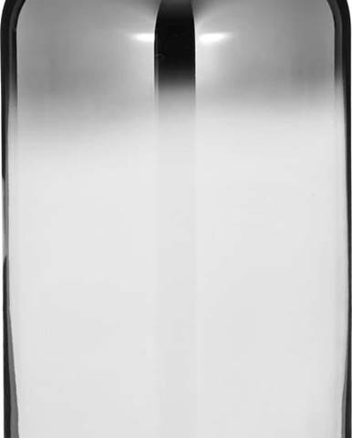 Ručně foukaná skleněná váza ve stříbrné barvě Westwing Collection Uma, výška 35 cm