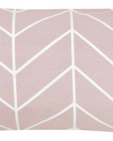 Růžový dekorativní povlak na polštář z ranforce bavlny by46, 40 x 80 cm