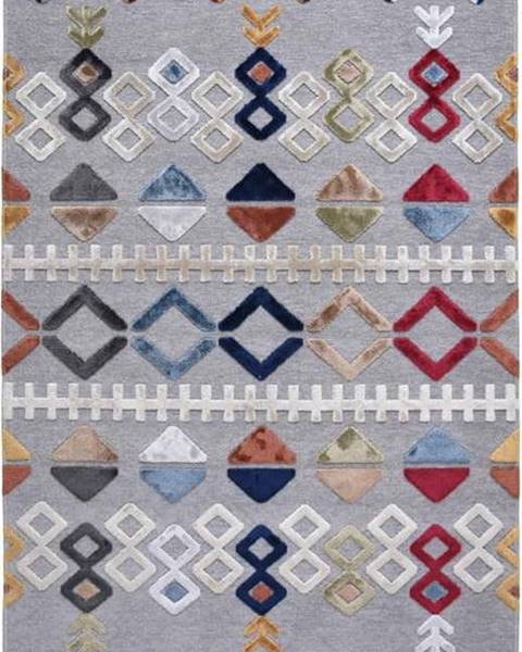 Vitaus Šedý koberec s příměsí bavlny Vitaus Milas, 120 x 180 cm