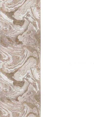 Béžový běhoun Flair Rugs Marbled, 60 x 230 cm