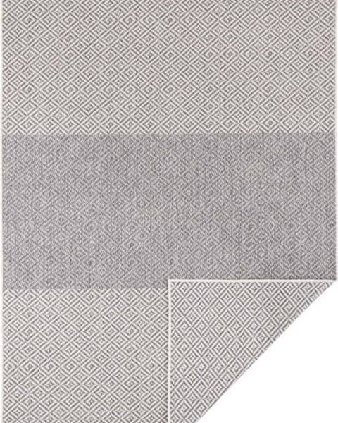 Světle šedý oboustranný venkovní koberec NORTHRUGS Borneo, 200 x 290 cm