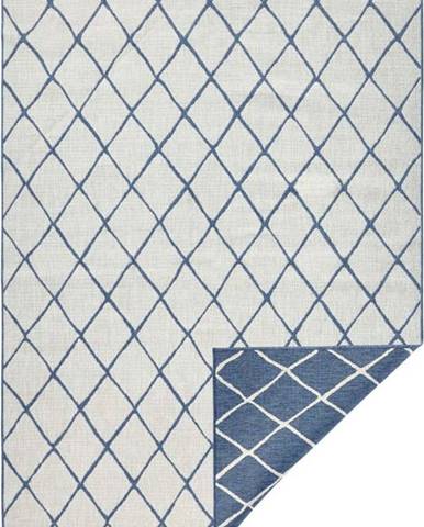Modro-krémový venkovní koberec NORTHRUGS Malaga, 120 x 170 cm