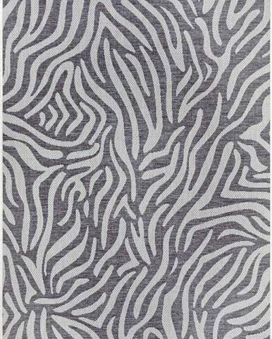 Šedo-béžový venkovní koberec NORTHRUGS Cebra, 140 x 200 cm