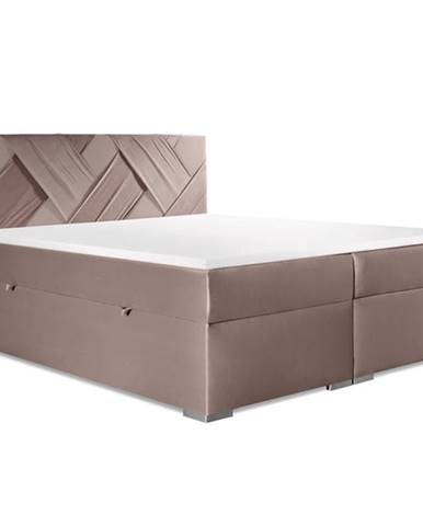 Čalouněná postel Fatima 140x200, šedá, vč. matrace, topperu a ÚP