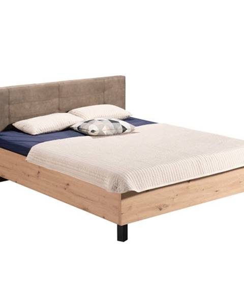 OKAY Dřevěná postel Edgar 160x200, dub
