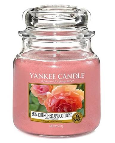 Svíčka Yankee candle Vyšisovaná meruňková růže, 411g