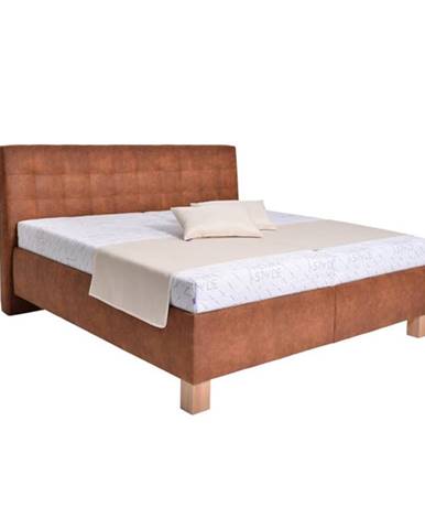 Čalouněná postel Victoria 180x200, hnědá,pol.rošt,ÚP,bez matrace