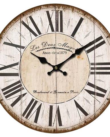 Dřevěné nástěnné hodiny HLC6025 34x34x1 cm