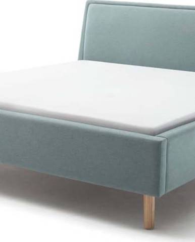 Modrošedá čalouněná dvoulůžková postel 140x200 cm Frieda – Meise Möbel