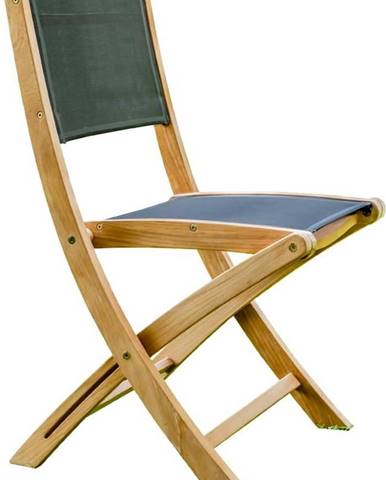Sada 2 skládacích zahradních židlí z teakového dřeva Ezeis Navy