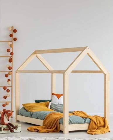 Domečková dětská postel z borovicového dřeva 80x200 cm Mila M - Adeko