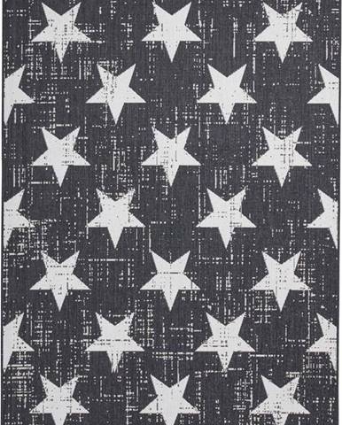Bílý/černý venkovní koberec 230x160 cm Santa Monica - Think Rugs