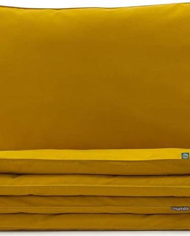 Hořčicově žluté bavlněné povlečení na dvoulůžko Mumla, 200 x 220 cm