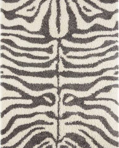 Šedý/béžový koberec 150x80 cm Striped Animal - Ragami