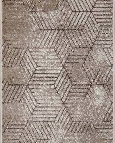 Hnědý běhoun Hanse Home Lux Polygon, 70 x 200 cm