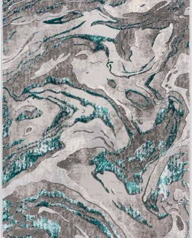 Šedo-modrý koberec Flair Rugs Marbled, 120 x 170 cm