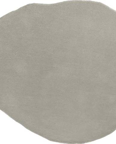 Šedý vlněný koberec 131x145 cm - Leitmotiv