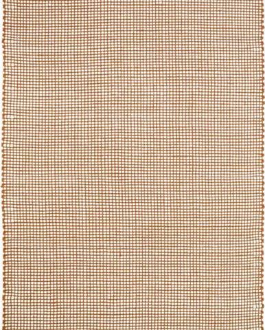 Oranžový koberec s podílem vlny 170x110 cm Bergen - Nattiot