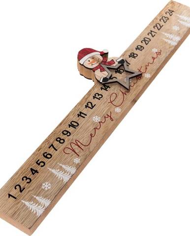 Adventní kalendář ze dřeva Dakls, délka 40 cm
