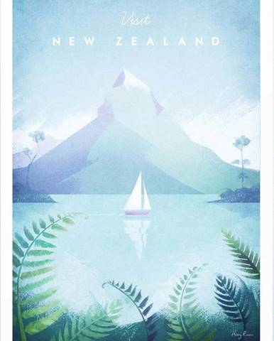 Plakát Travelposter New Zealand, 30 x 40 cm