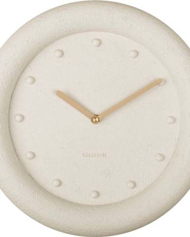 Krémové nástěnné hodiny Karlsson Petra, ø 30 cm