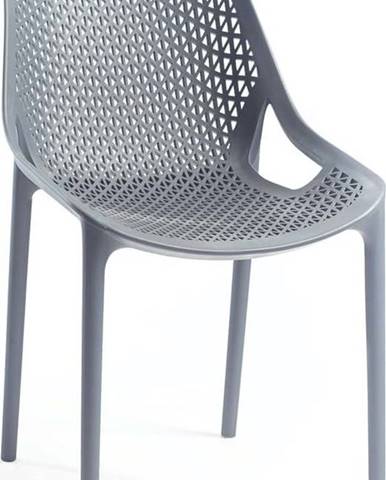 Světle šedá plastová zahradní židle Bilros - Rojaplast