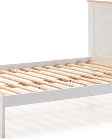 Bílá dvoulůžková postel Marckeric Akira, 160 x 200 cm