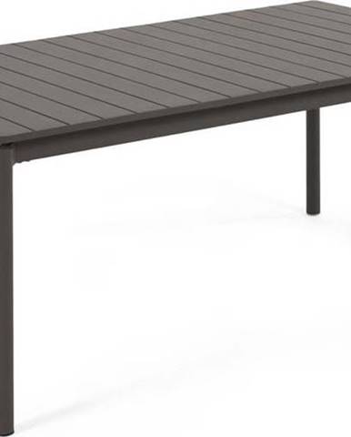 Černý hliníkový zahradní stůl Kave Home Zaltana, 180 x 100 cm