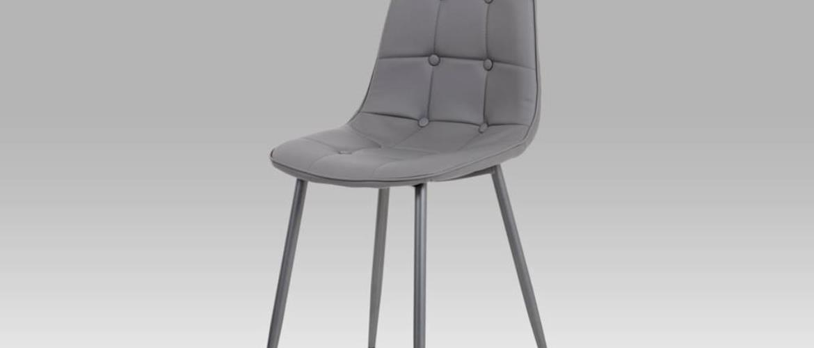 Jídelní židle CT-393 GREY, šedá/antracit