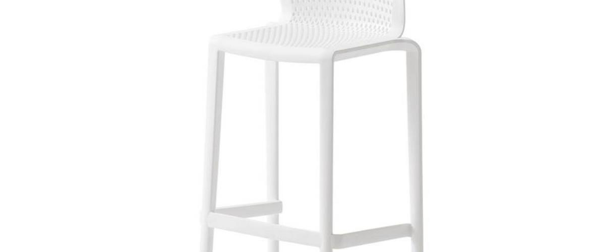 Barová Židle Spiker Bílá Sada 4ks